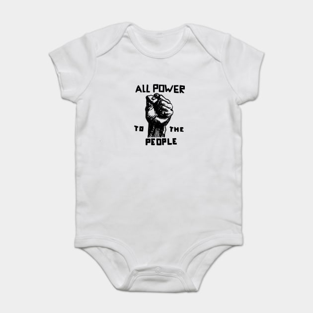 All Power To The People, Black Panthers, Black Panther Logo Baby Bodysuit by UrbanLifeApparel